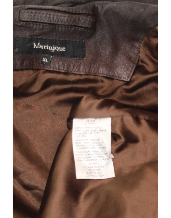Matinique Dame Læderjakke UK 18 XL Brun