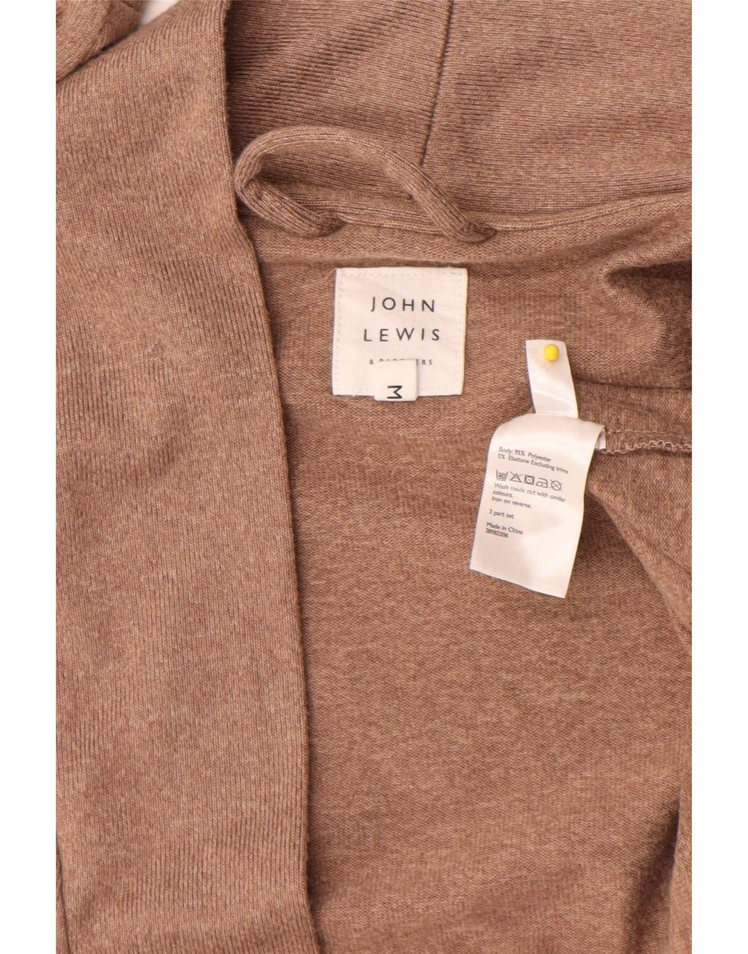 John Lewis Dame Longline Oversized Cardigan Sweater UK 14 Medium Brown