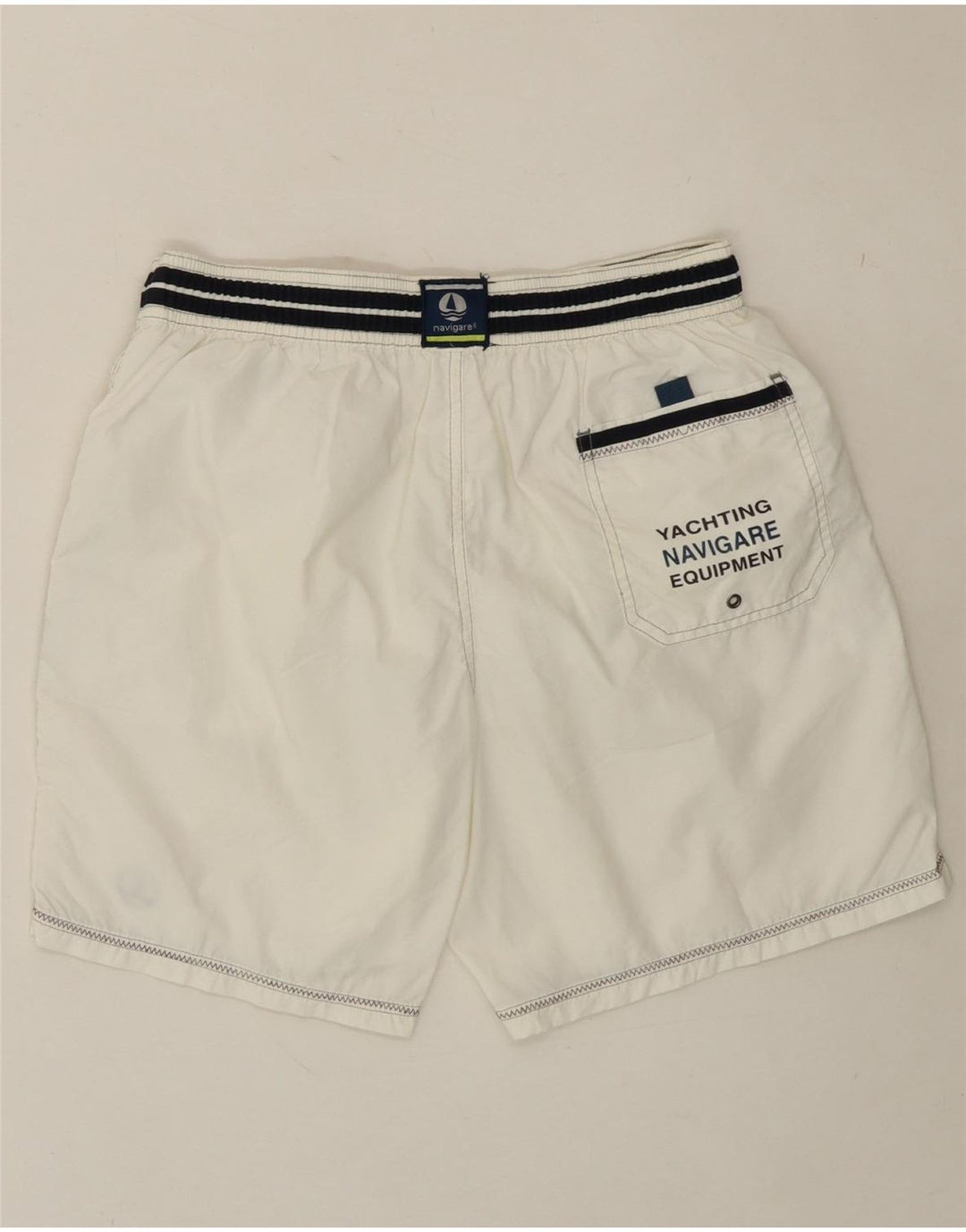 NAVIGARE Mens Swimming Shorts Medium  White Nylon Vintage Navigare and Second-Hand Navigare from Messina Hembry 
