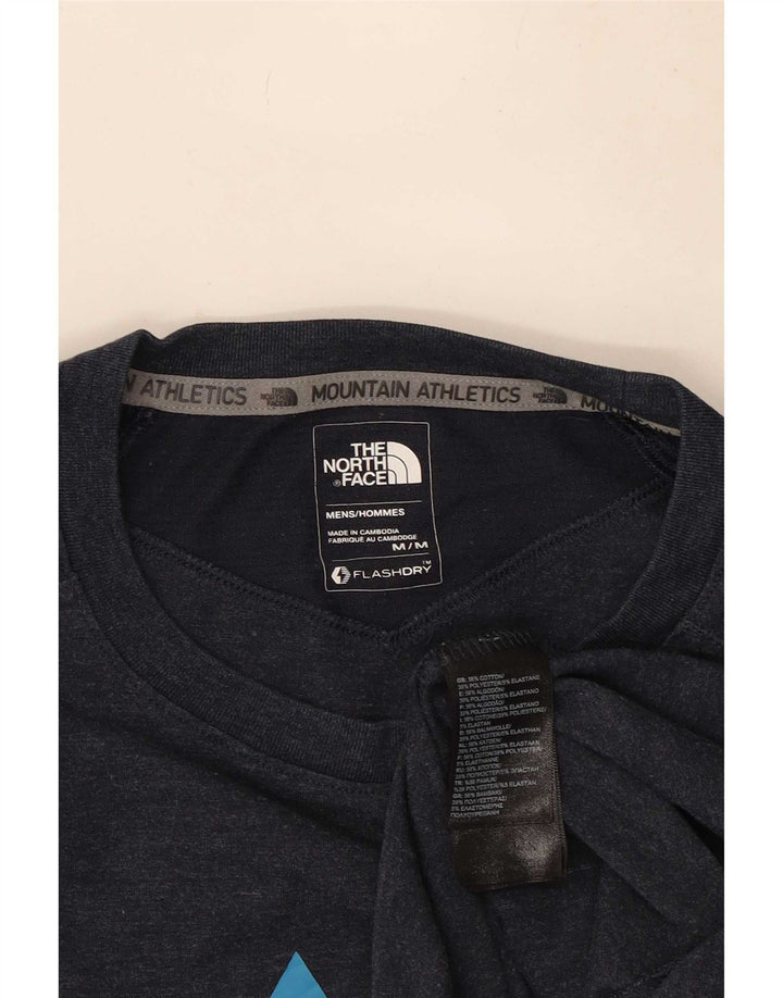 The North Face Herre grafisk T-shirt Top Medium Marineblå Bomuld