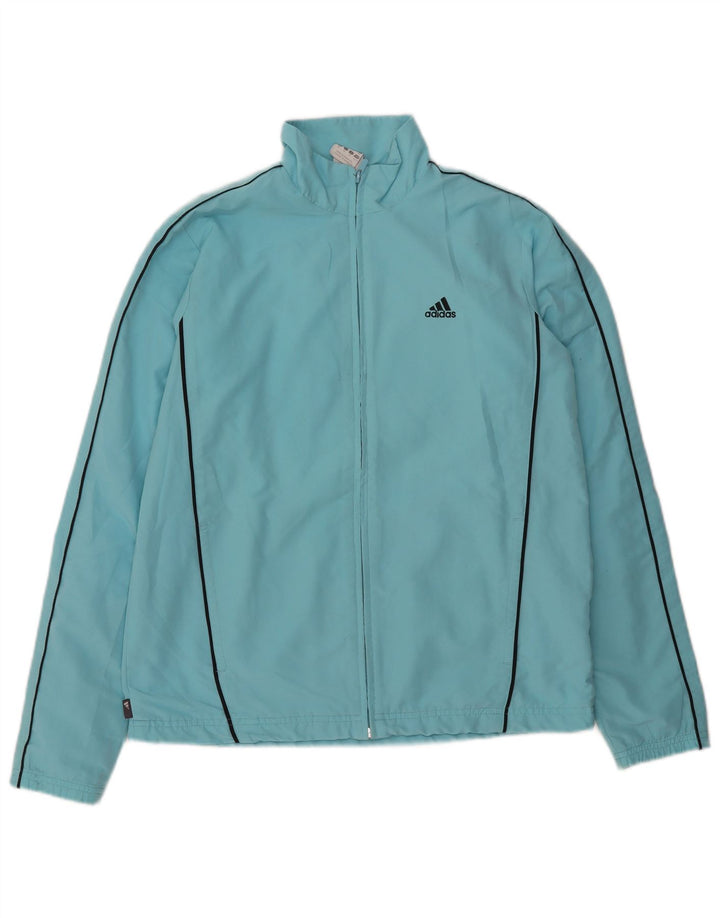 Adidas træningsdragt topjakke til kvinder UK 14 Stor blå polyester