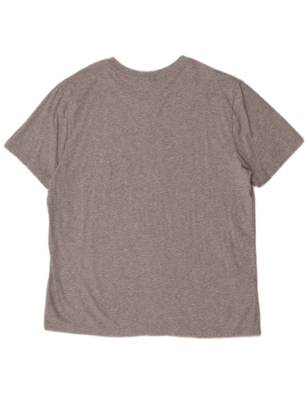 Fila Herre Grafisk T-Shirt Top 2XL Grå Flecked Bomuld