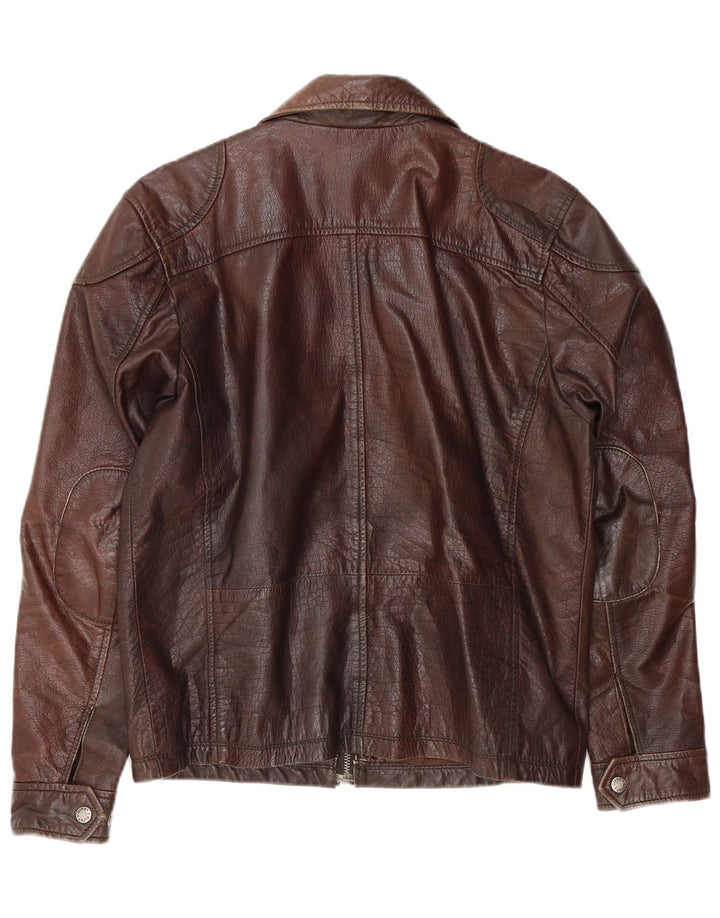 Gypsy Herre Læderjakke UK 38 Medium Brun Læder