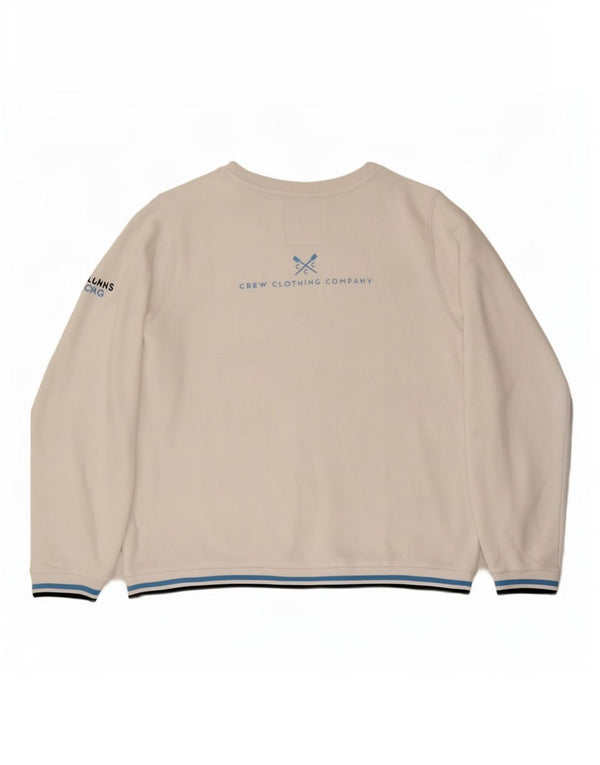 Besætningstøj Dame Grafisk Sweatshirt Jumper UK 16 Large White Flecked
