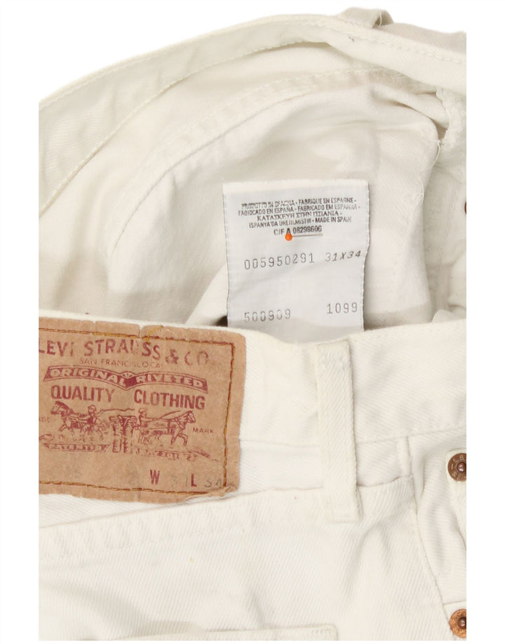 Levi's Straight Jeans til kvinder W31 L27 Off White Bomuld