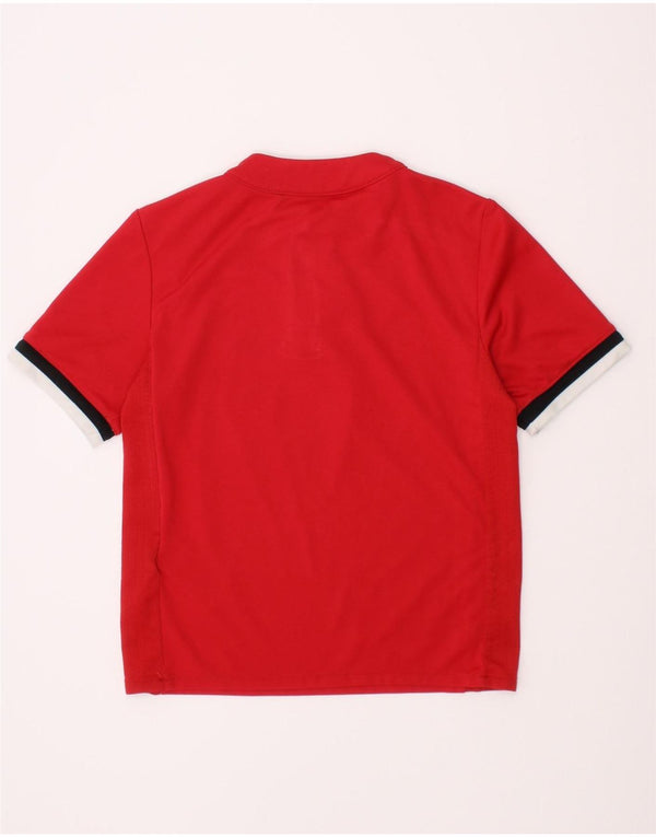 Adidas Boys Manchester United Grafisk T-Shirt Top 3-4 År Rød Polyester