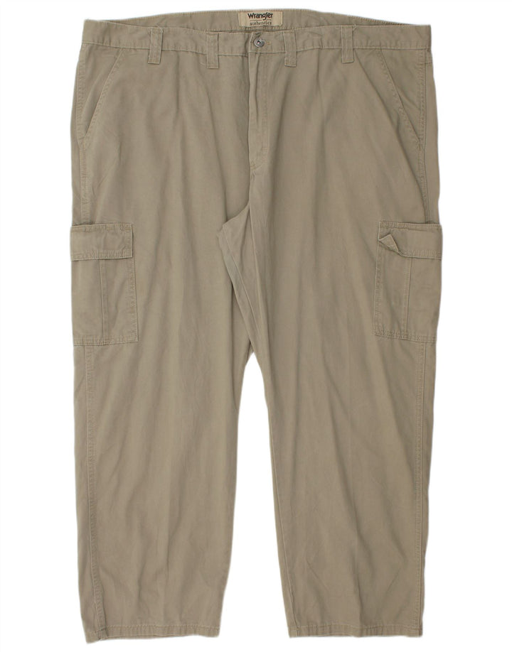 WRANGLER Herre Autentiske Straight Cargo Bukser W48 L30 Khaki Bomuld