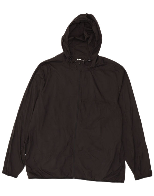 Russell Athletic Men Training Fit Regnjakke med hætte UK 42/44 Large Black