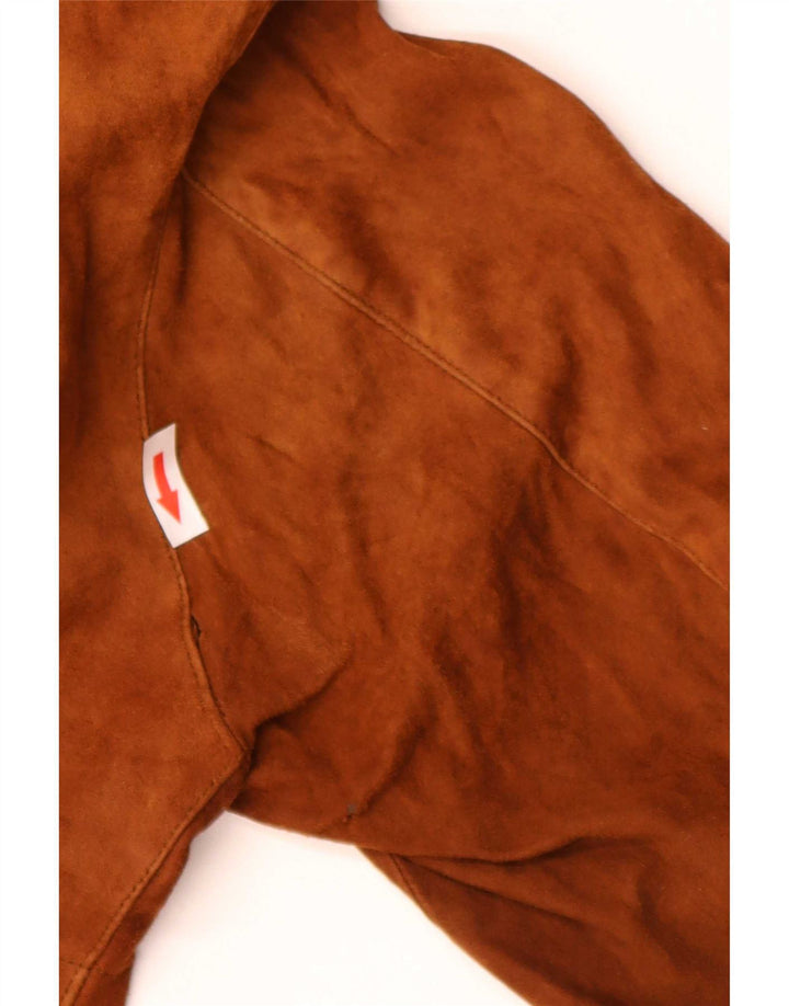 Vintage ruskindsfrakke til kvinder UK 12 Medium Brown