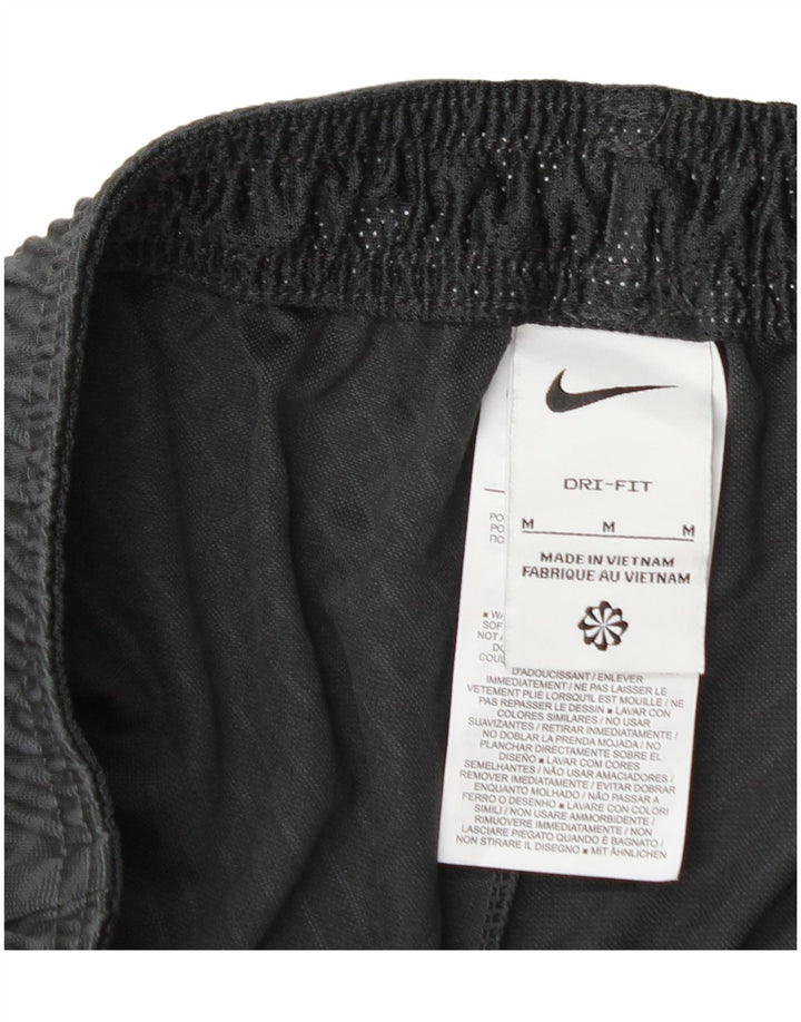 Nike Herre Dri Fit Sportshorts Medium Sort Geometrisk Polyester
