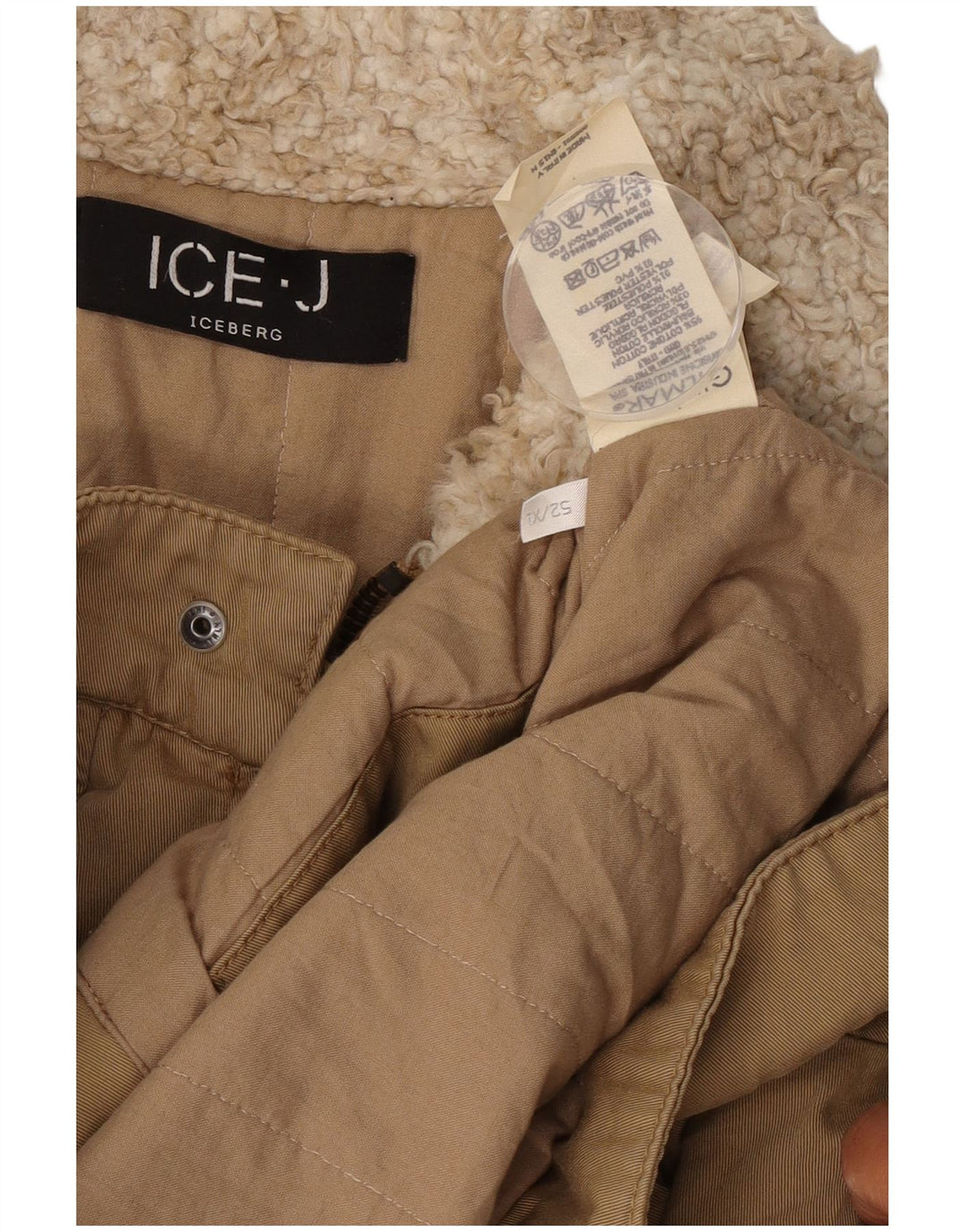 Iceberg Herre Utility Jacket IT 52 XL Beige Bomuld
