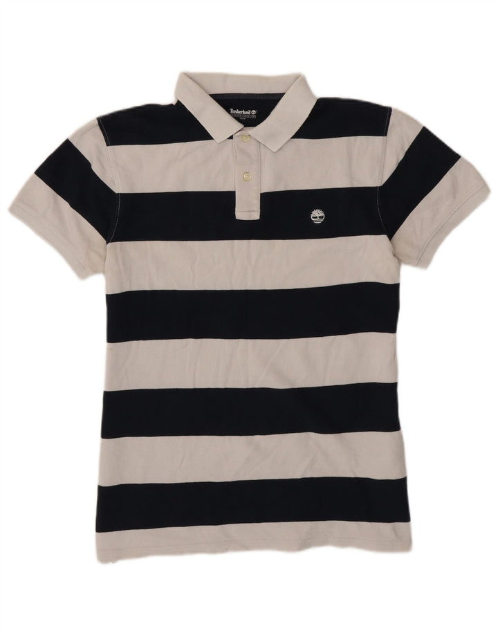 Timberland herre poloshirt mellem hvid stribet bomuld