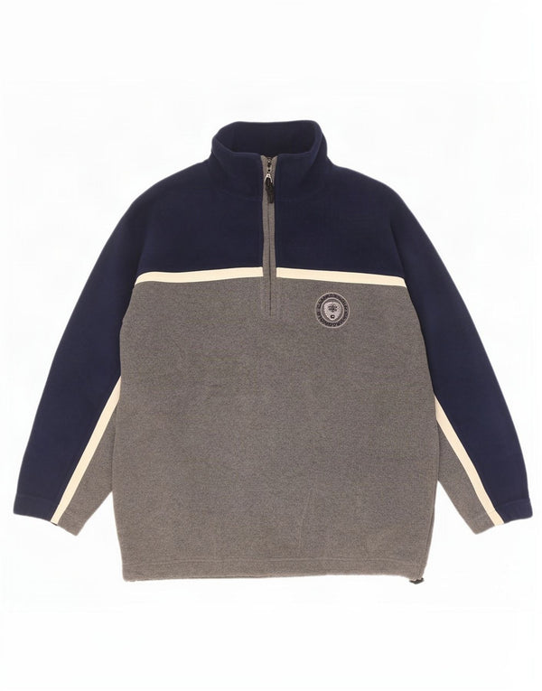 Campagnolo Fleece Jumper med lynlås til mænd Medium Grå Colourblock Polyester