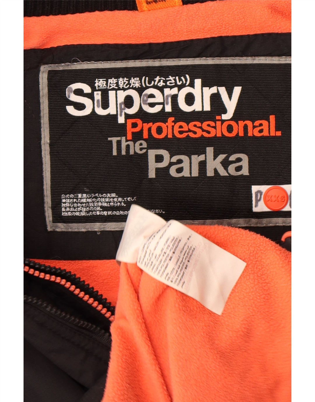 Superdry Parkajakke med hætte til kvinder UK 2 2XS Sort