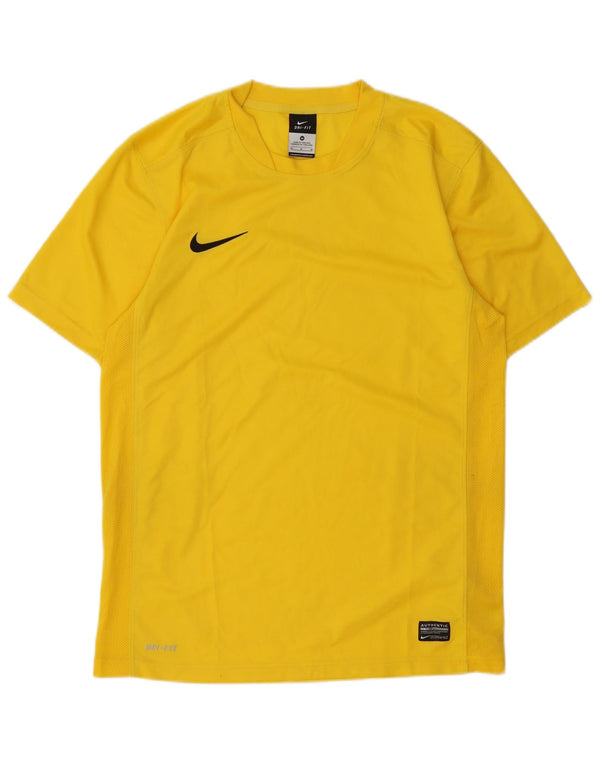 Nike Herre Dri Fit T-Shirt Top Medium Gul