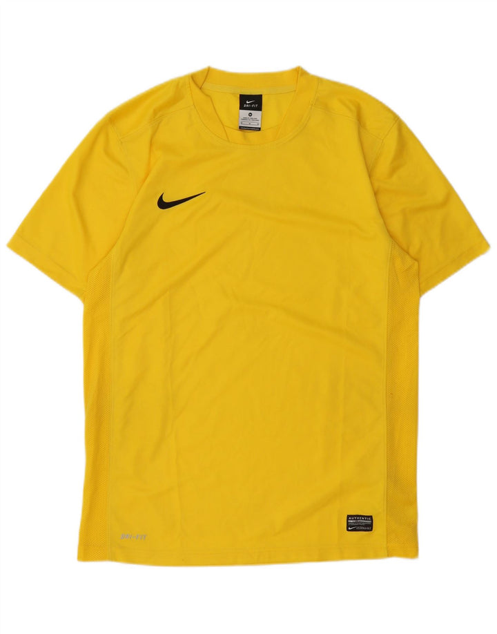 Nike Herre Dri Fit T-Shirt Top Medium Gul