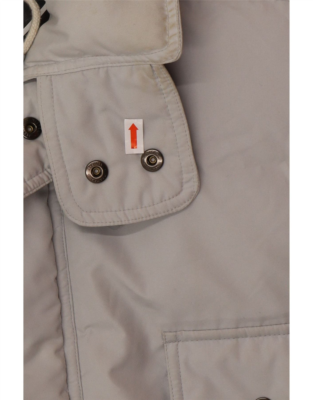 VINTAGE Herre Loose Fit Polstret Frakke UK 36 Small Grey Polyester