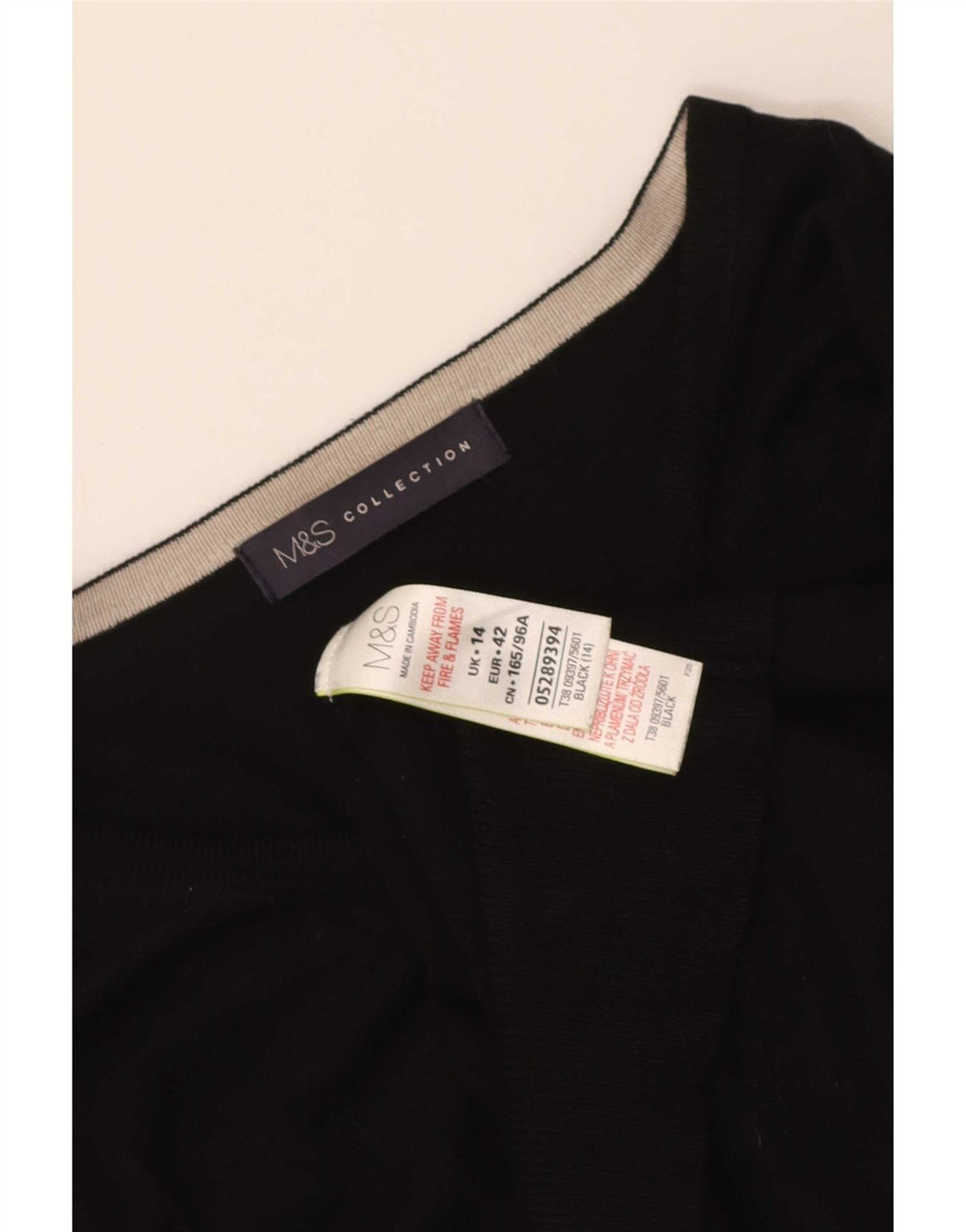 Marks & Spencer Dame Cardigan Sweater UK 14 Medium Black Viscose