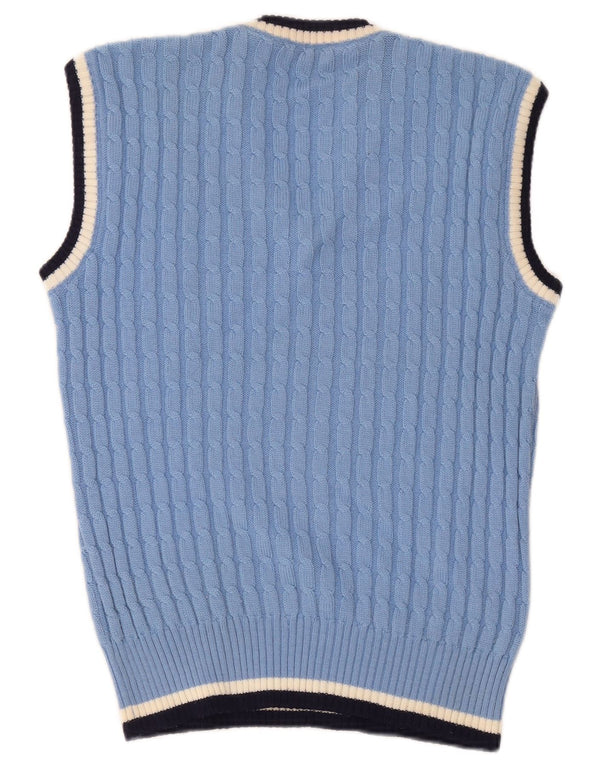 Vintage herrevest tanktop lille blå stribet klassisk