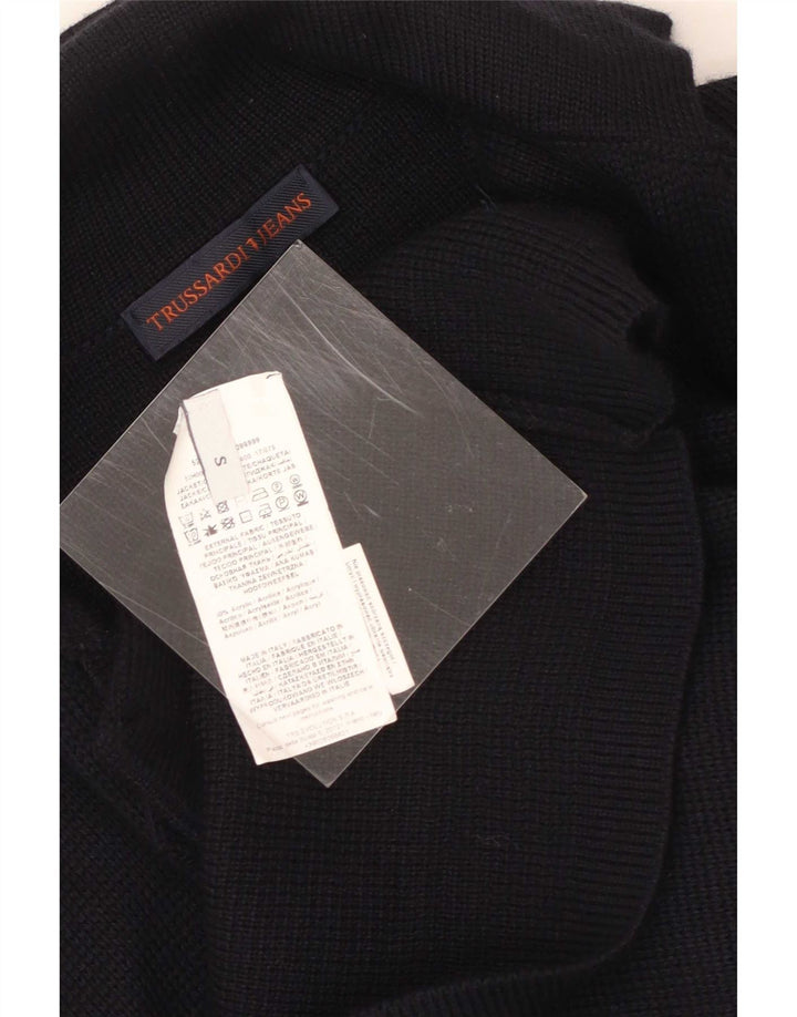 Trussardi Herre dobbeltradet strik blazerjakke UK 36 Small Navy Blue