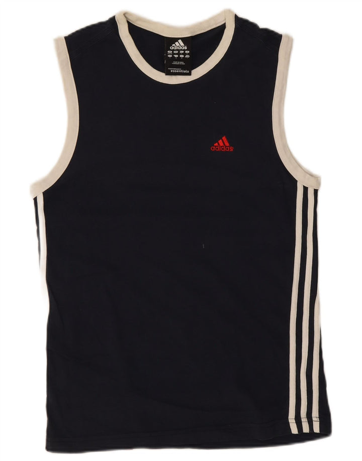 Adidas Herrevest Top UK 34/36 Small Navy Blue Bomuld