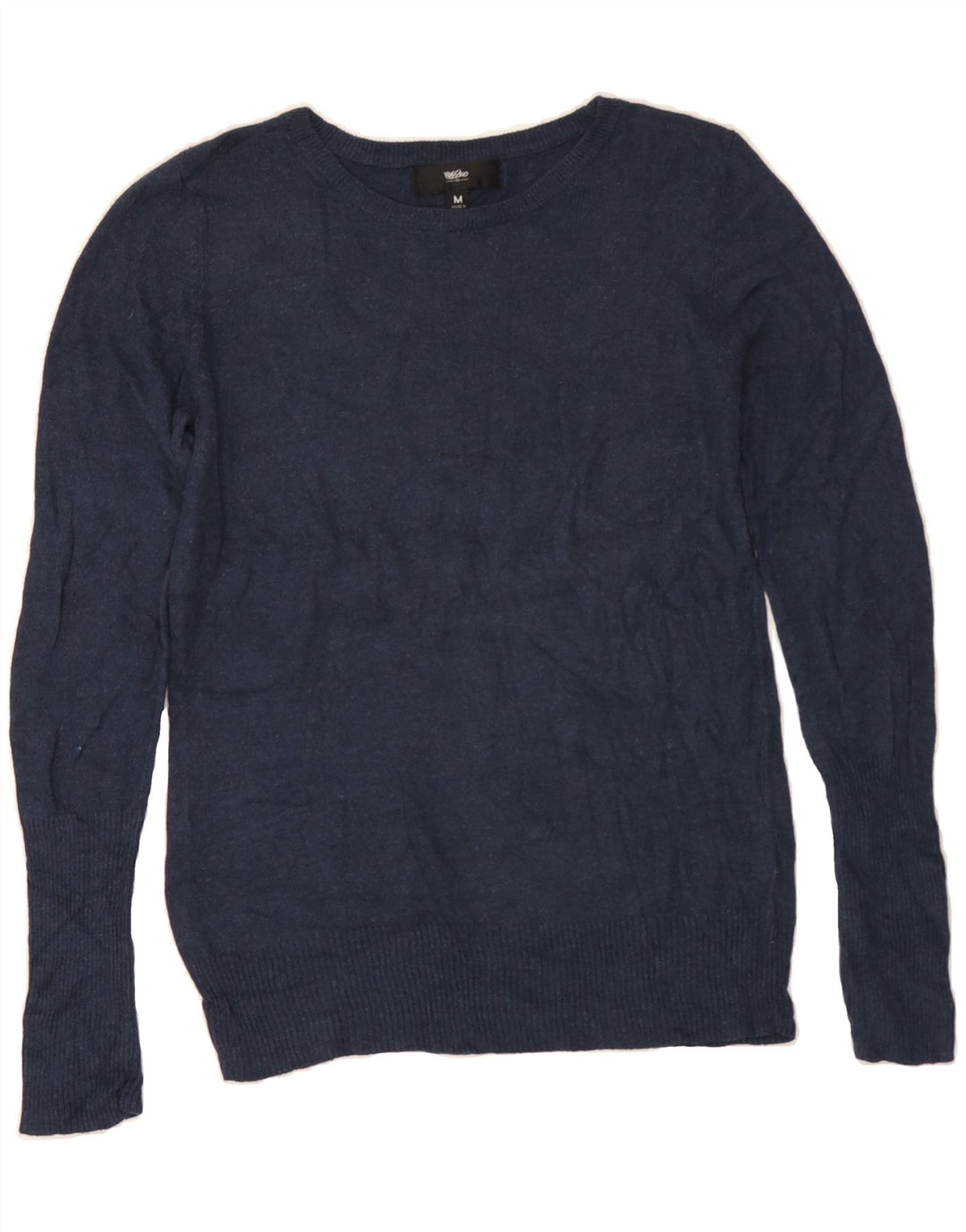 MOSSIMO Womens Boat Neck Jumper Sweater UK 12 Medium Navy Blue Nylon Vintage Mossimo and Second-Hand Mossimo from Messina Hembry 