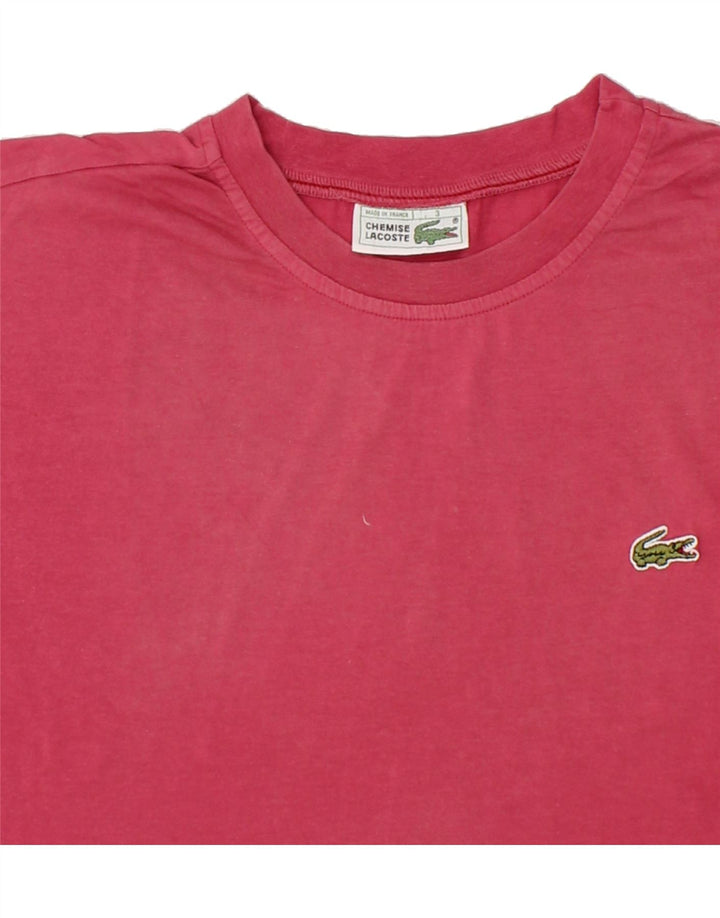 LACOSTE Mens T-Shirt Top Size 3 Small Pink Cotton Vintage Lacoste and Second-Hand Lacoste from Messina Hembry 