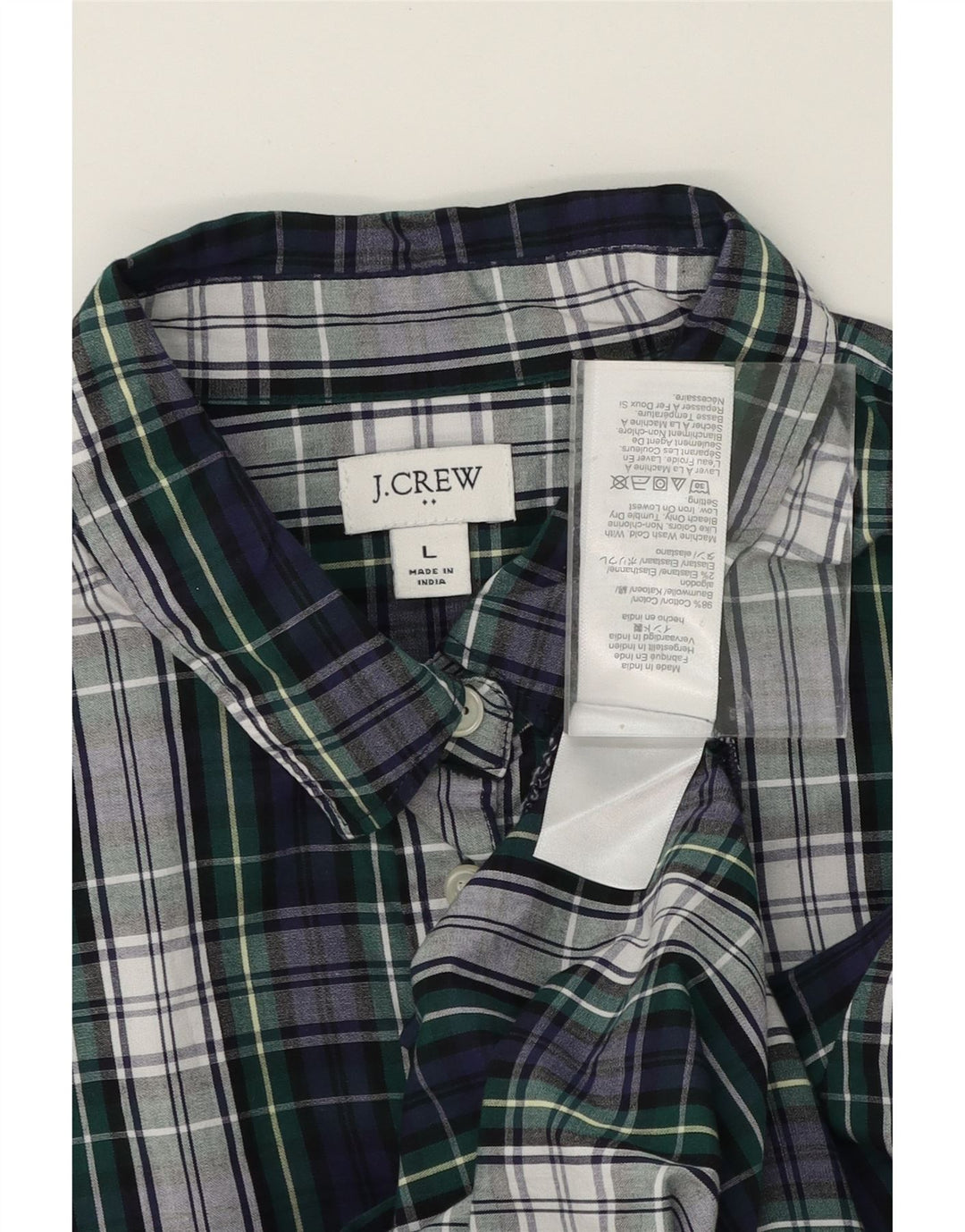 J. CREW Womens Shirt UK 16 Large Multicoloured Check Cotton Vintage J. Crew and Second-Hand J. Crew from Messina Hembry 