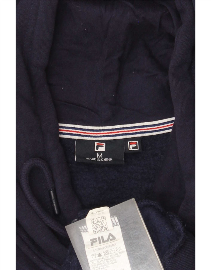 Fila Heritage Graphic Hoodie Jumper Medium Marineblå Bomuld