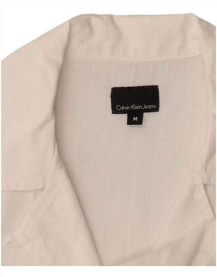 Calvin Klein Jeans Dame A-Line Kjole UK 14 Medium White