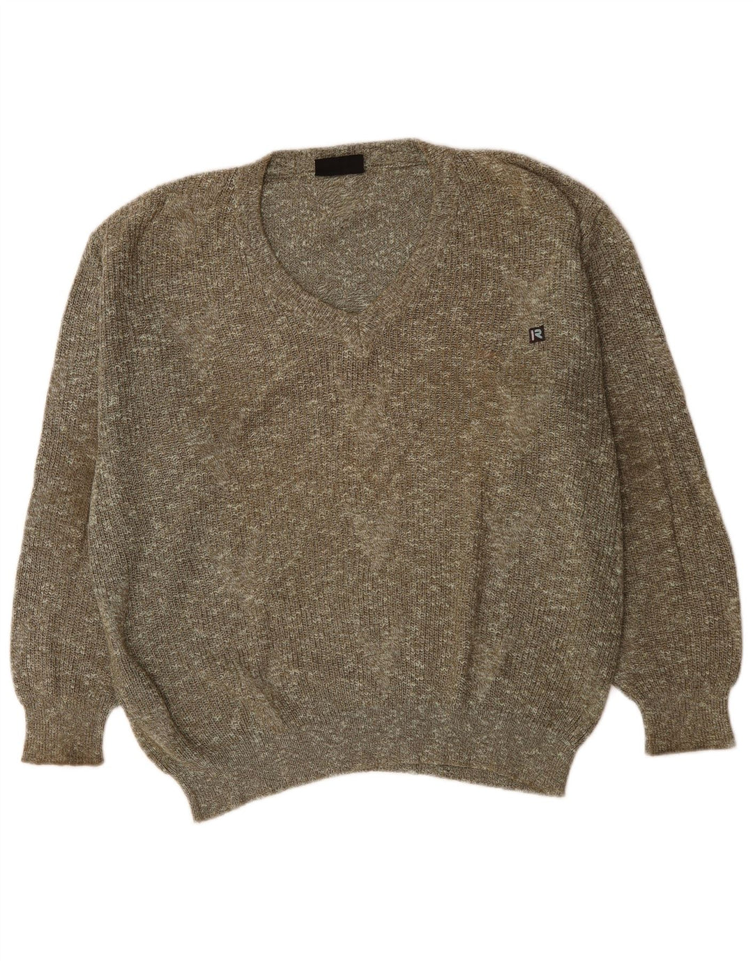 Rasica Herre V-hals sweater XL Grå Flecked