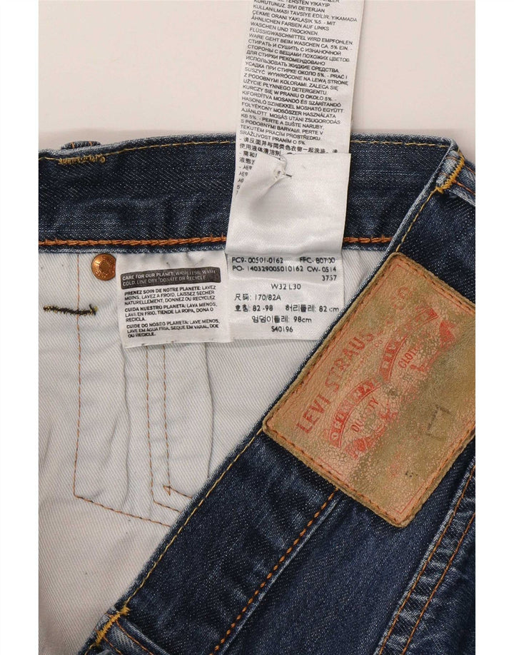 Levi's Straight Jeans til mænd W32 L30 blå bomuld