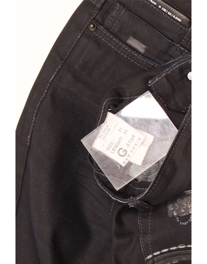 G-STAR Straight Jeans til mænd W31 L34 Sort bomuld