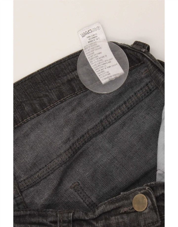 Marks & Spencer Dame Bootcut Jeans UK 12 Medium W30 L29 Sort Bomuld