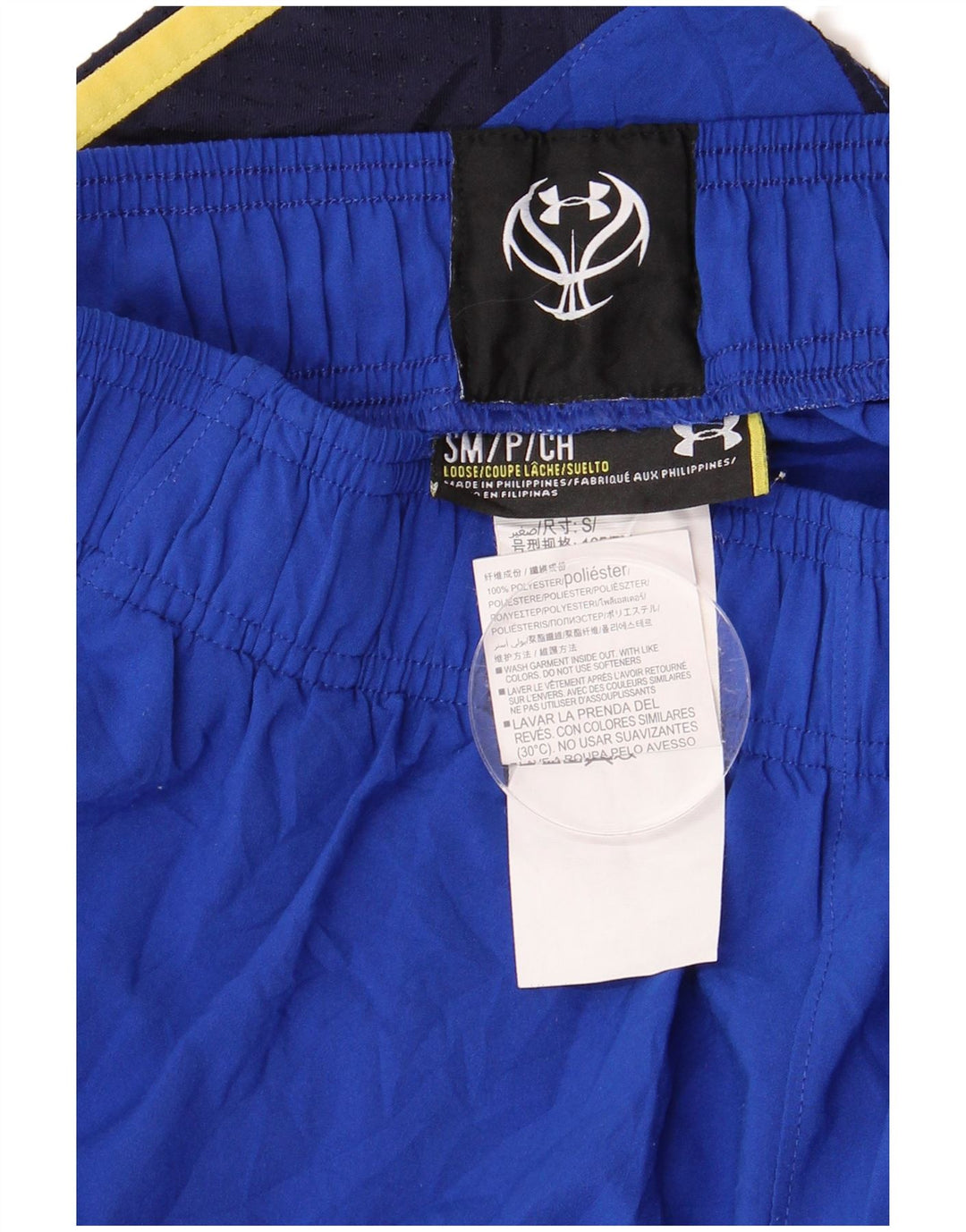 Under Armour Herre sportsshorts Small Blue Colourblock Polyester