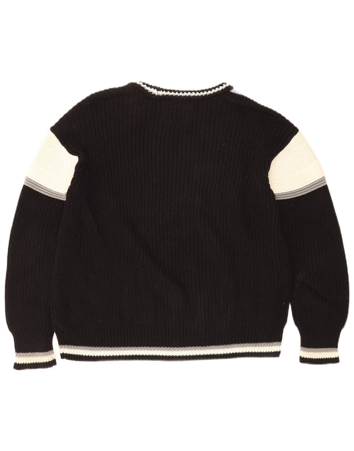 Superdry Herre grafisk sweater med rund hals, medium sort farveblok