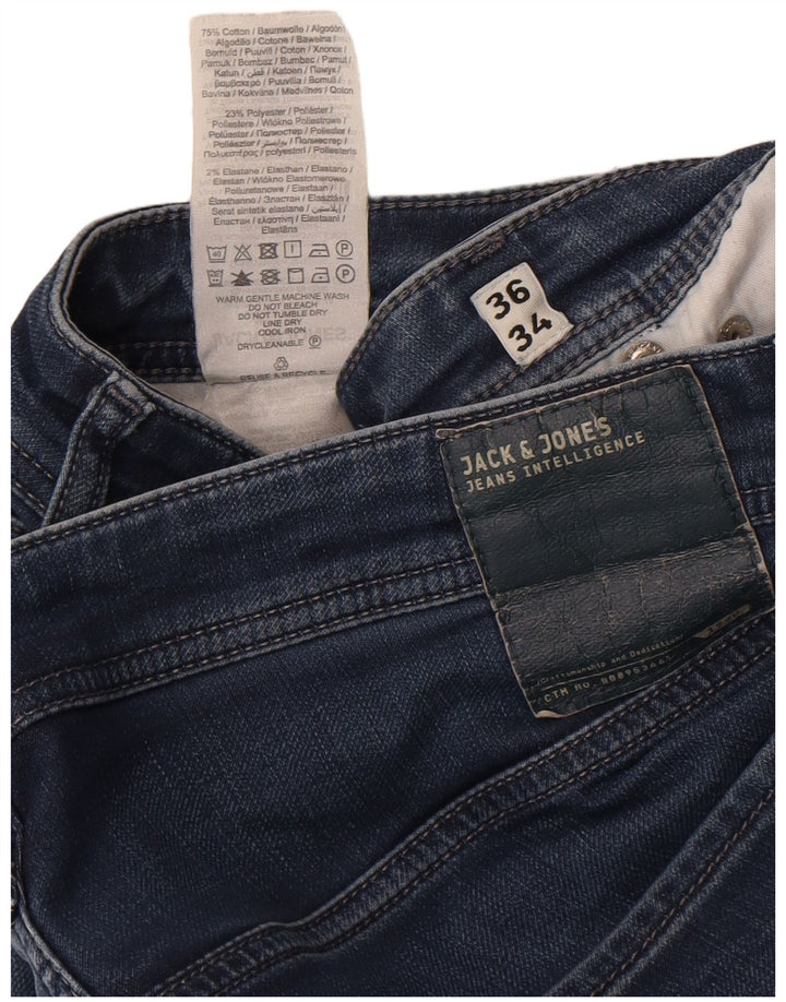 Jack & Jones Herre Slim Jeans W36 L34 Blå Bomuld