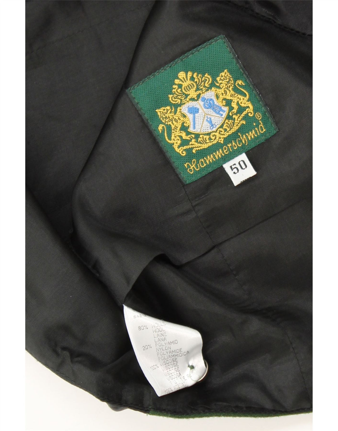 HAMMERSCHMID Herrevest EU 50 Mellemgrøn Uld