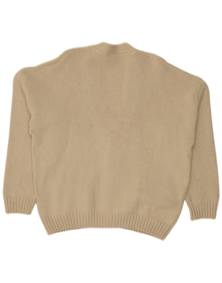 Fiume Herre Cardigan Sweater IT 54 XL Beige Uld