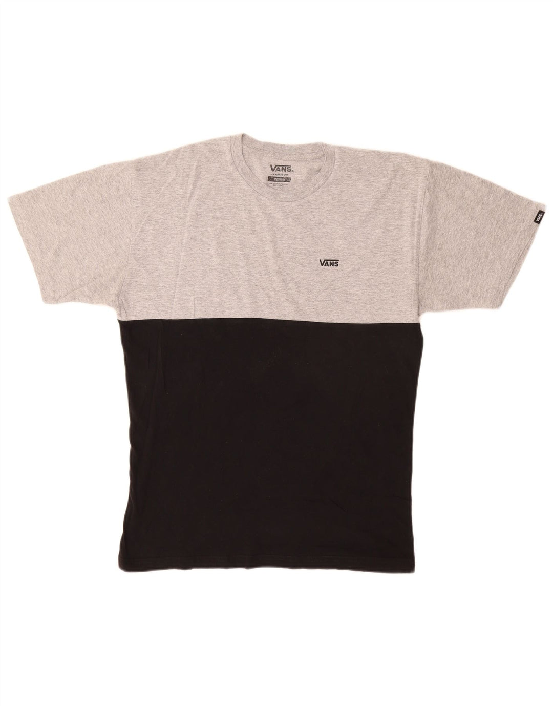 Vans Herre Classic Fit T-shirt Top Medium Grey Colourblock Bomuld