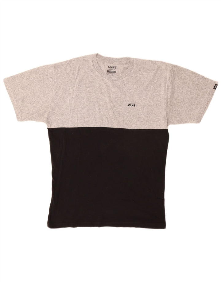 Vans Herre Classic Fit T-shirt Top Medium Grey Colourblock Bomuld