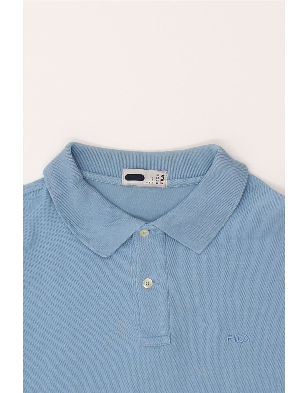 FILA Mens Polo Shirt Medium Blue Vintage Fila and Second-Hand Fila from Messina Hembry 