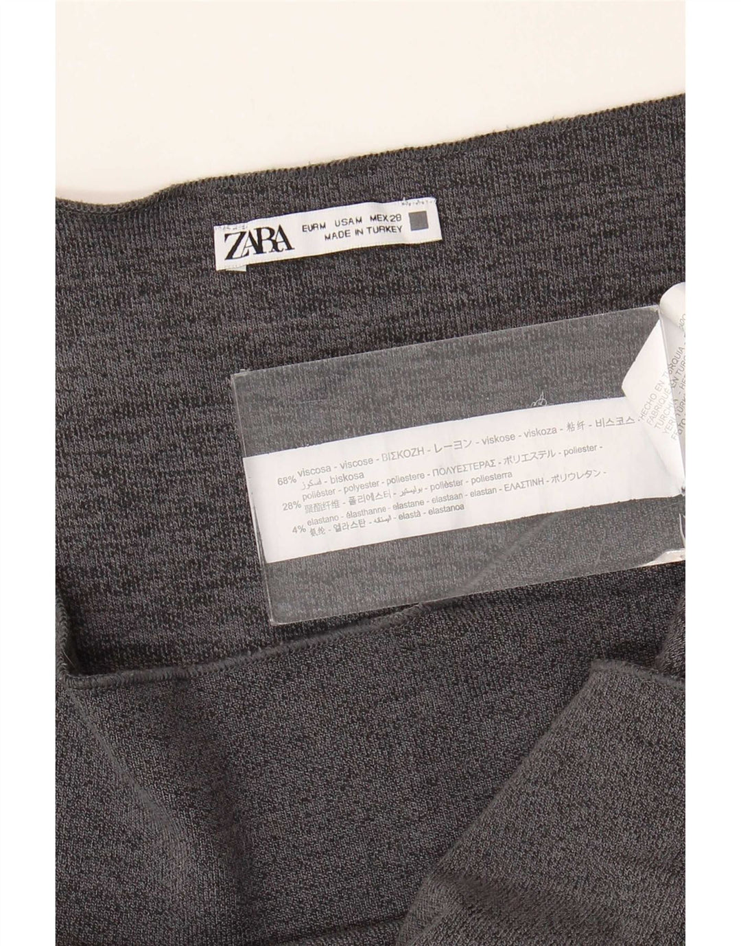 Zara Kvinders Ærmeløs Skede Kjole UK 12 Medium Grey Viscose