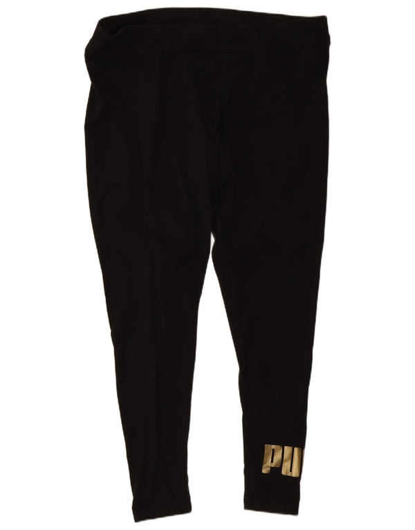 Puma Grafiske Leggings til kvinder UK 18 XL Sort bomuld