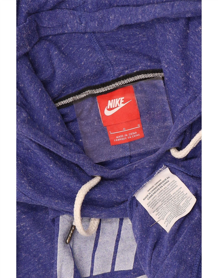 NIKE grafisk hættetrøjetrøje til kvinder UK 16 Stor lilla plettet polyester