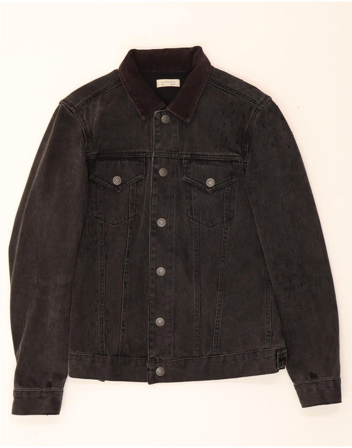 ALL SAINTS Mens Denim Jacket UK 38 Medium Grey Cotton Vintage All Saints and Second-Hand All Saints from Messina Hembry 