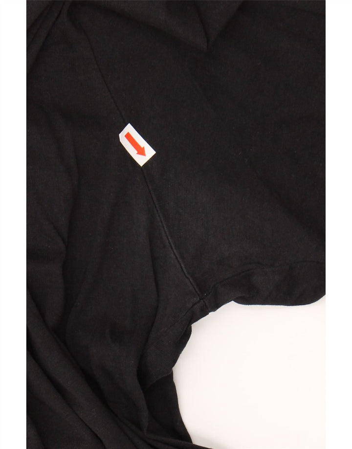 CHAMPION Mens Graphic T-Shirt Top Large Black Cotton