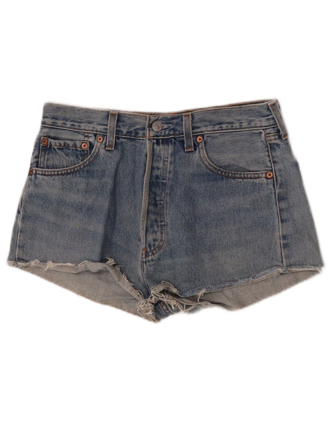 Levi's Womens 501 Denim Hot Pants med høj talje W30 Medium Blue