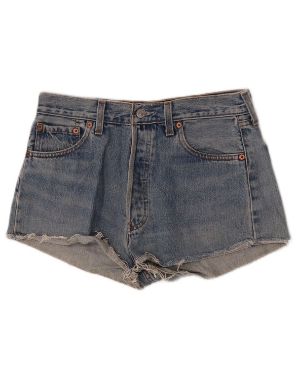 Levi's Womens 501 Denim Hot Pants med høj talje W30 Medium Blue