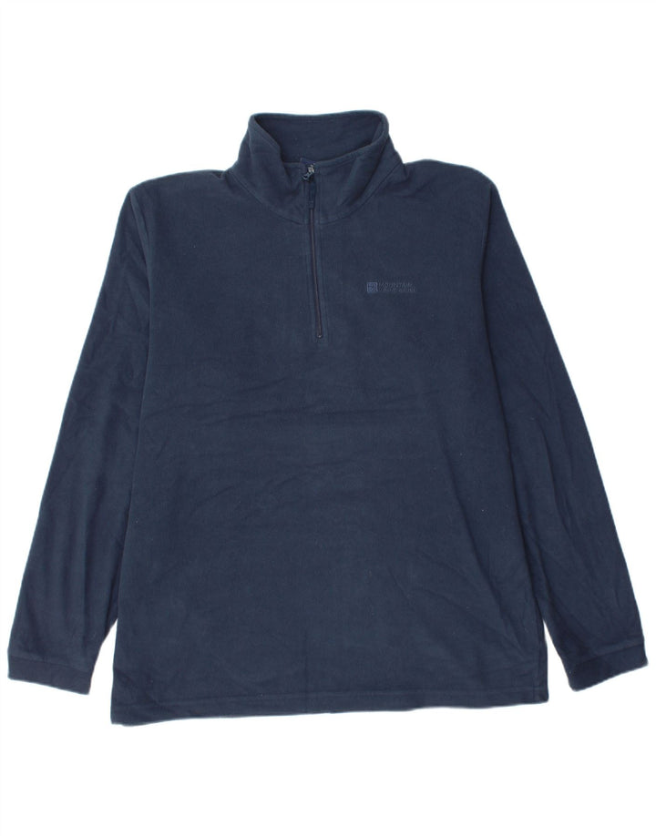 MOUNTAIN WAREHOUSE Herre lynlås hals fleece jumper stor marineblå polyester